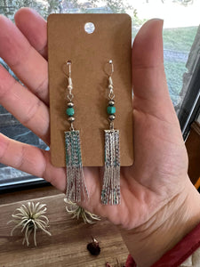 Mini chic earrings with turquoise and Navajo