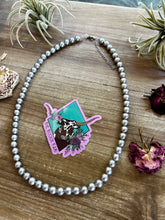 Load image into Gallery viewer, 8 mm Silver Plated Pearls Necklace