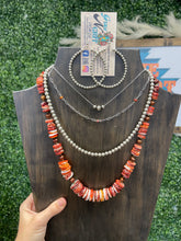 Load image into Gallery viewer, Silver Plated Pearl Hoops