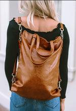 Load image into Gallery viewer, Chestnut Vintage Leopard Strap Zipper Backpack
