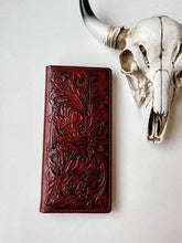 Load image into Gallery viewer, Genuine Tooled Leather Bi-Fold Wallet