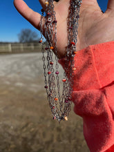 Load image into Gallery viewer, Mix purple and orange spiny chain choker