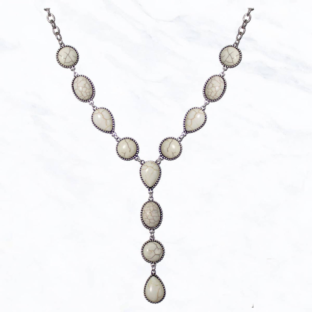 Western Cabochon Semi Stone Necklace