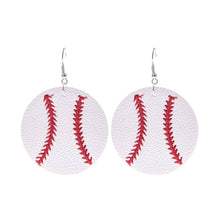 Load image into Gallery viewer, Baseball Sports Leather Earrings