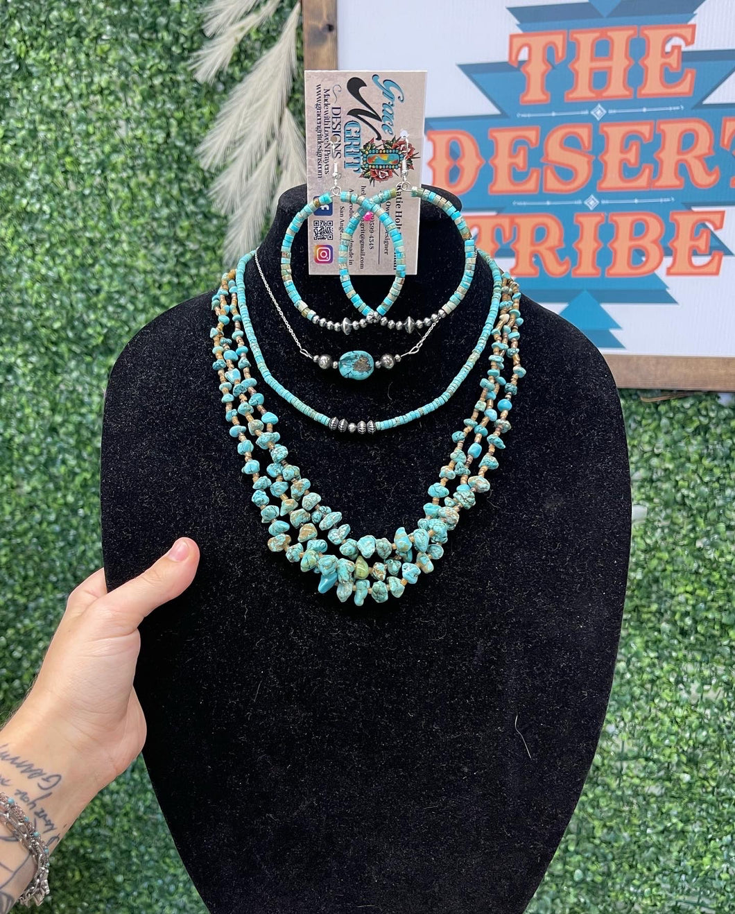 Turquoise & Navajo Pearl Choker