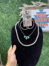 Load image into Gallery viewer, Silver Plated Pearl Hoops