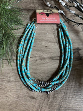 Load image into Gallery viewer, Real Navajo choker with composite turquoise - best seller