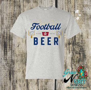Men's Football & Beer Tee