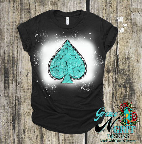 Bleached Turquoise Spade