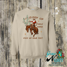 Load image into Gallery viewer, Giddy up Jingle Horse Sweatshirt