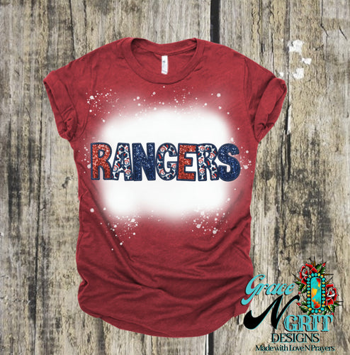 Faux Embroidered Rangers Tee