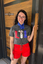 Load image into Gallery viewer, Red, White &amp; Boots Tee