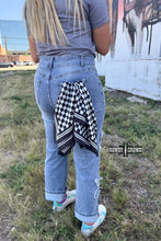 Load image into Gallery viewer, SMALL Black Checkered Out Wild Rag/ Scarf
