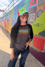 Load image into Gallery viewer, Neon Boot Stitch Raglan