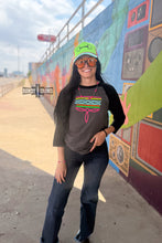 Load image into Gallery viewer, Neon Boot Stitch Raglan