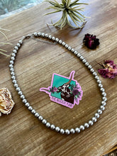 Load image into Gallery viewer, 8 mm Silver Plated Pearls Necklace