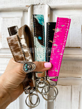 Load image into Gallery viewer, Western Hair On Cowhide Keychain