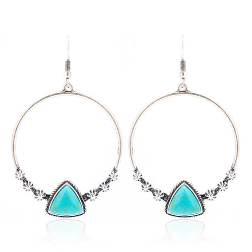 Pyramid Loop Earrings