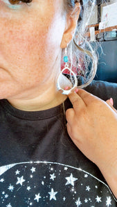 Teardrop turquoise dangle earrings