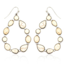 Load image into Gallery viewer, Teardrop Semi Genuine Stone Fish Hook Earrings