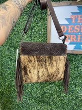 Load image into Gallery viewer, Tooled Cowhide Crossbody