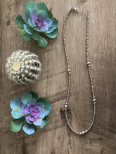 Load image into Gallery viewer, 26 Inch Silver Pearls Necklace
