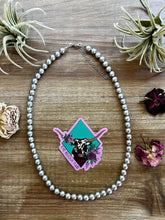 Load image into Gallery viewer, 8 mm Silver Plated Pearls Necklace