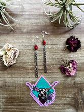 Load image into Gallery viewer, Red Corral dangle earrings