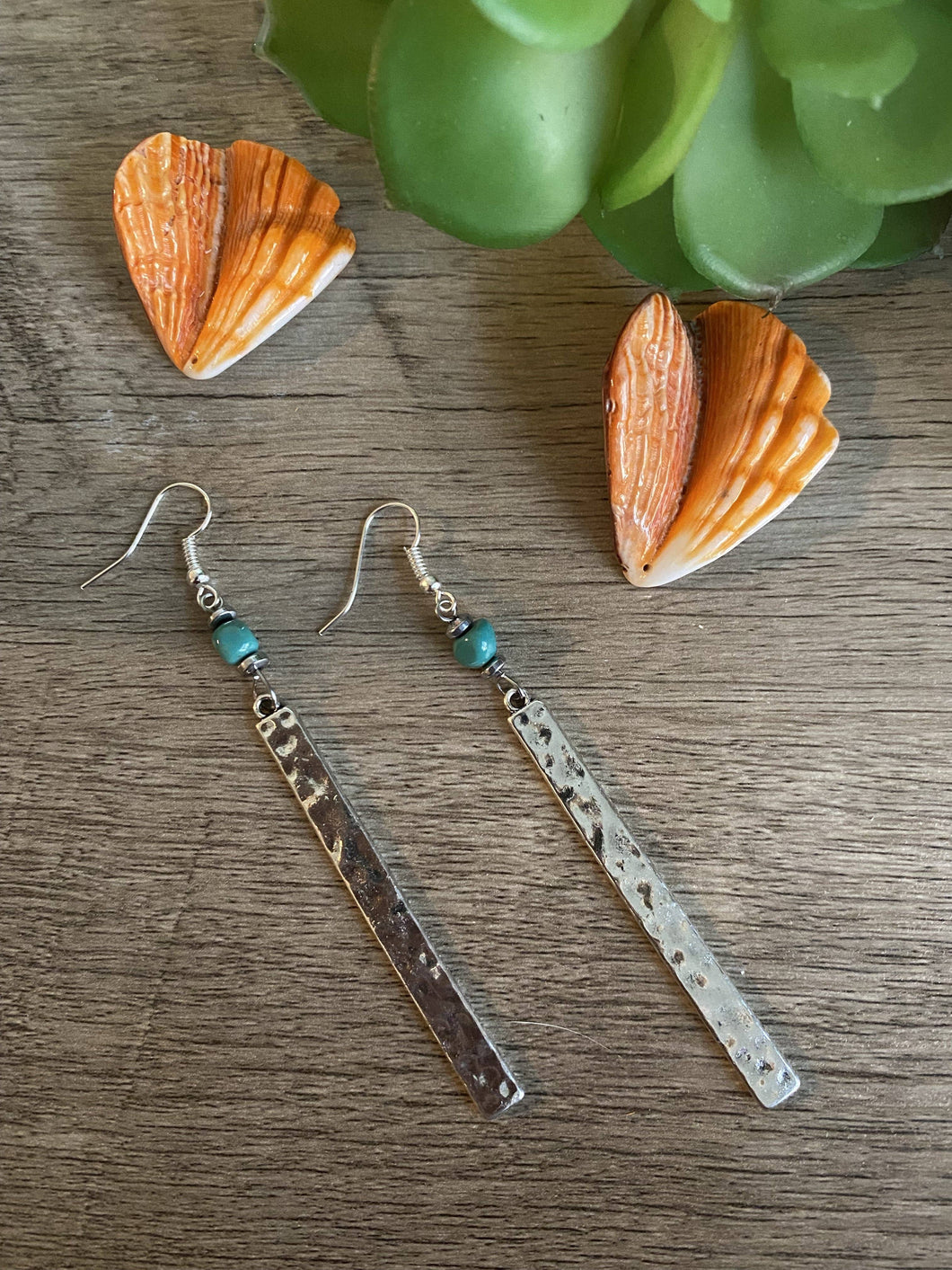 Real Turquoise Dangle Earrings