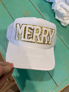 Chenille Merry Trucker Hat
