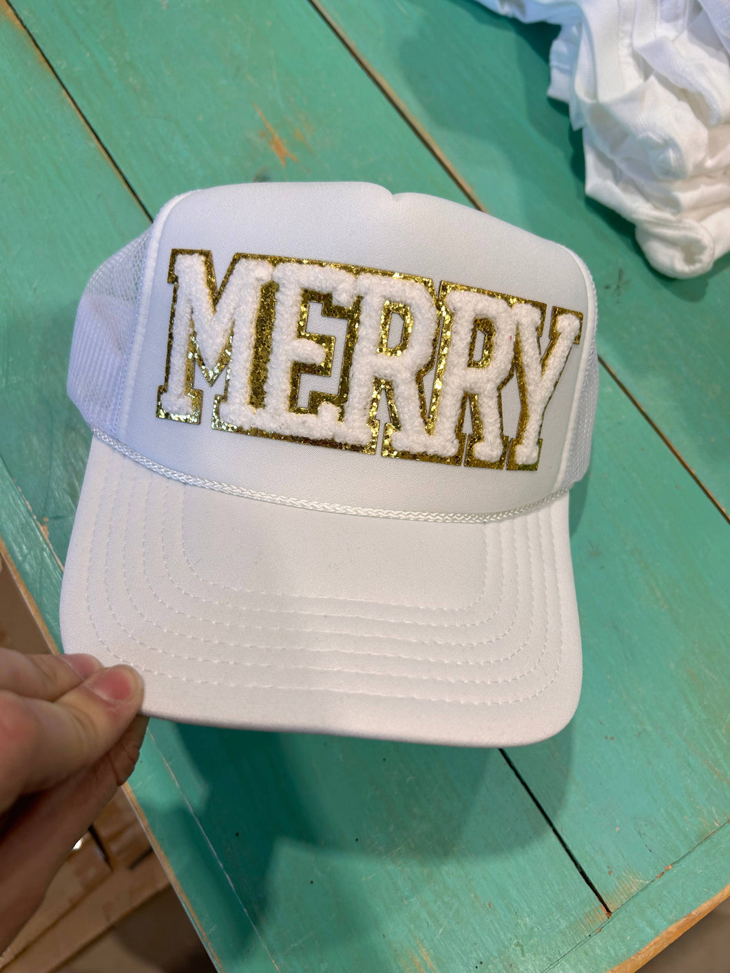 Chenille Merry Trucker Hat