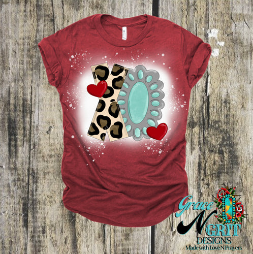 Red Leopard XO Tee