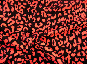 Neon Coral Leopard Hair Accessories