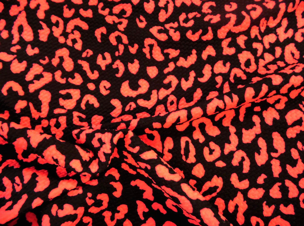 Neon Coral Leopard Hair Accessories