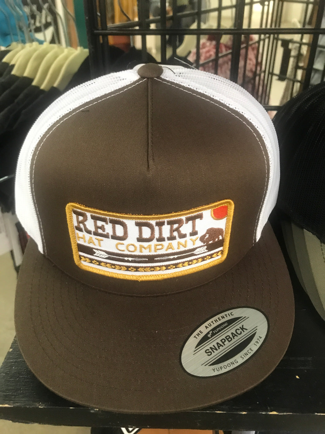 RDH - Retro “Arrows” Brown White 5 panel Cap