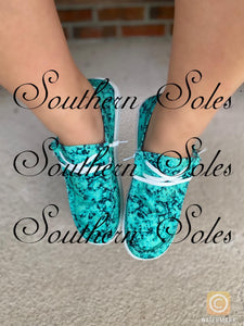 Turquoise Canvas Shoes
