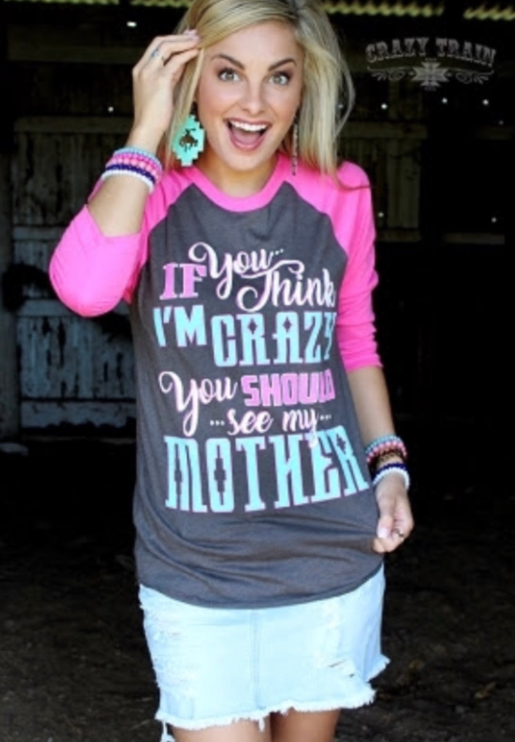 Crazy Mother Baseball Tee