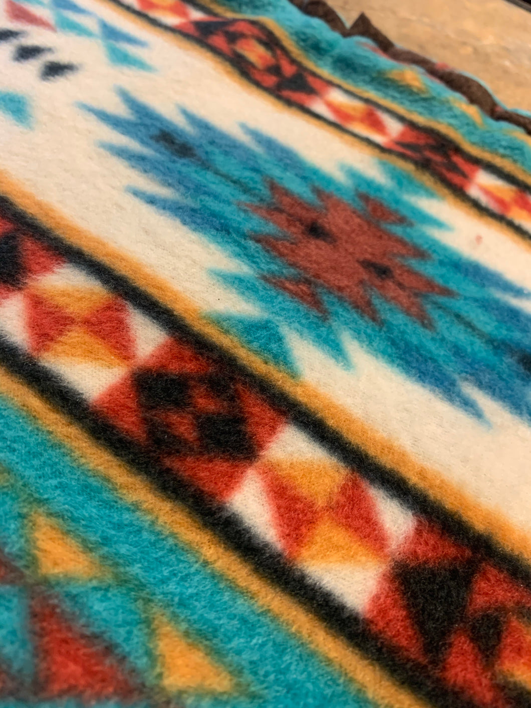 Aztec Braided Fleece Blanket