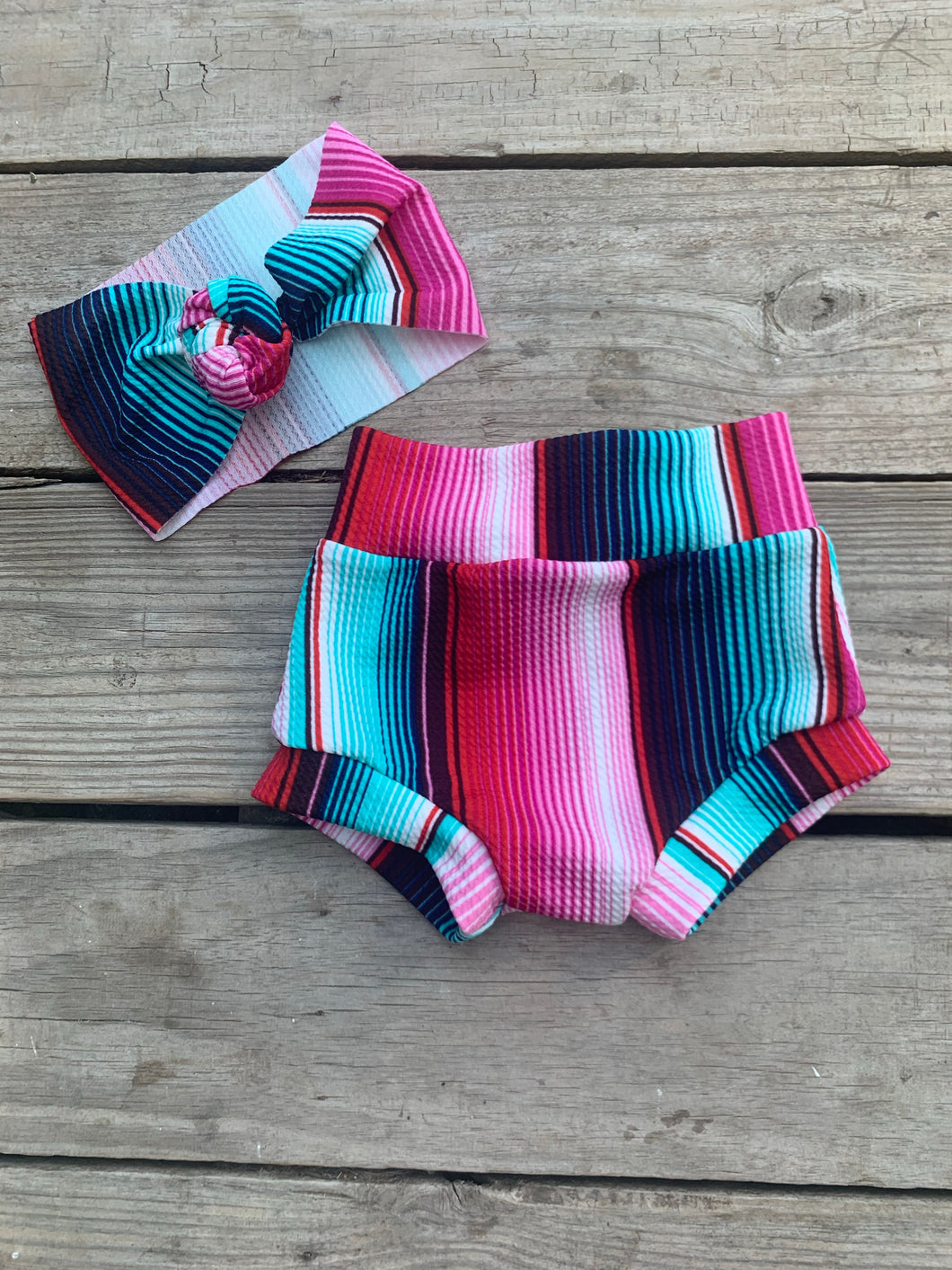 Teal Serape Hair Accessories
