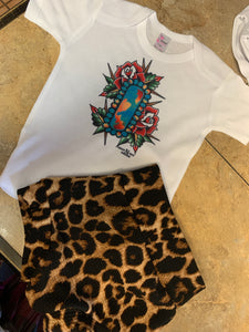 Turquoise Rose Tee