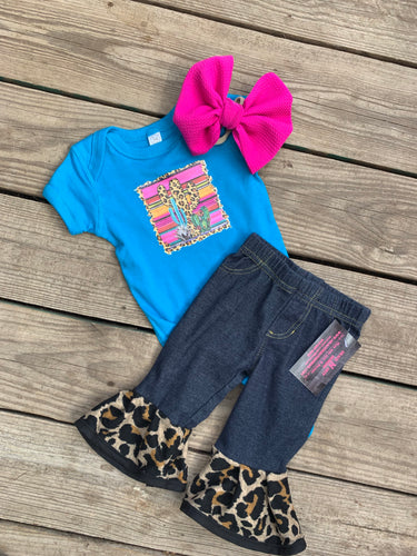 Serape Cactus Turquoise Tee