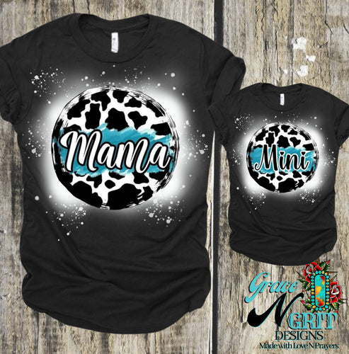 Cowhide Mama & Mini Tees