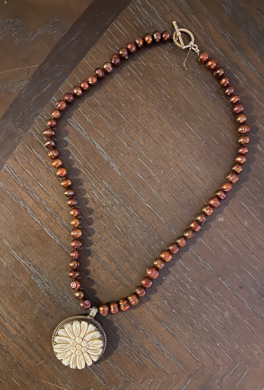 Bronze Fresh Water Pearl Necklace
