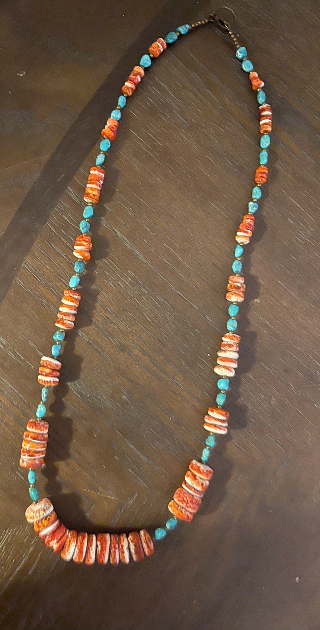 Spiny Oyster & Kingman Turquoise Necklace