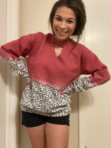 Ombre Leopard Sweatshirt
