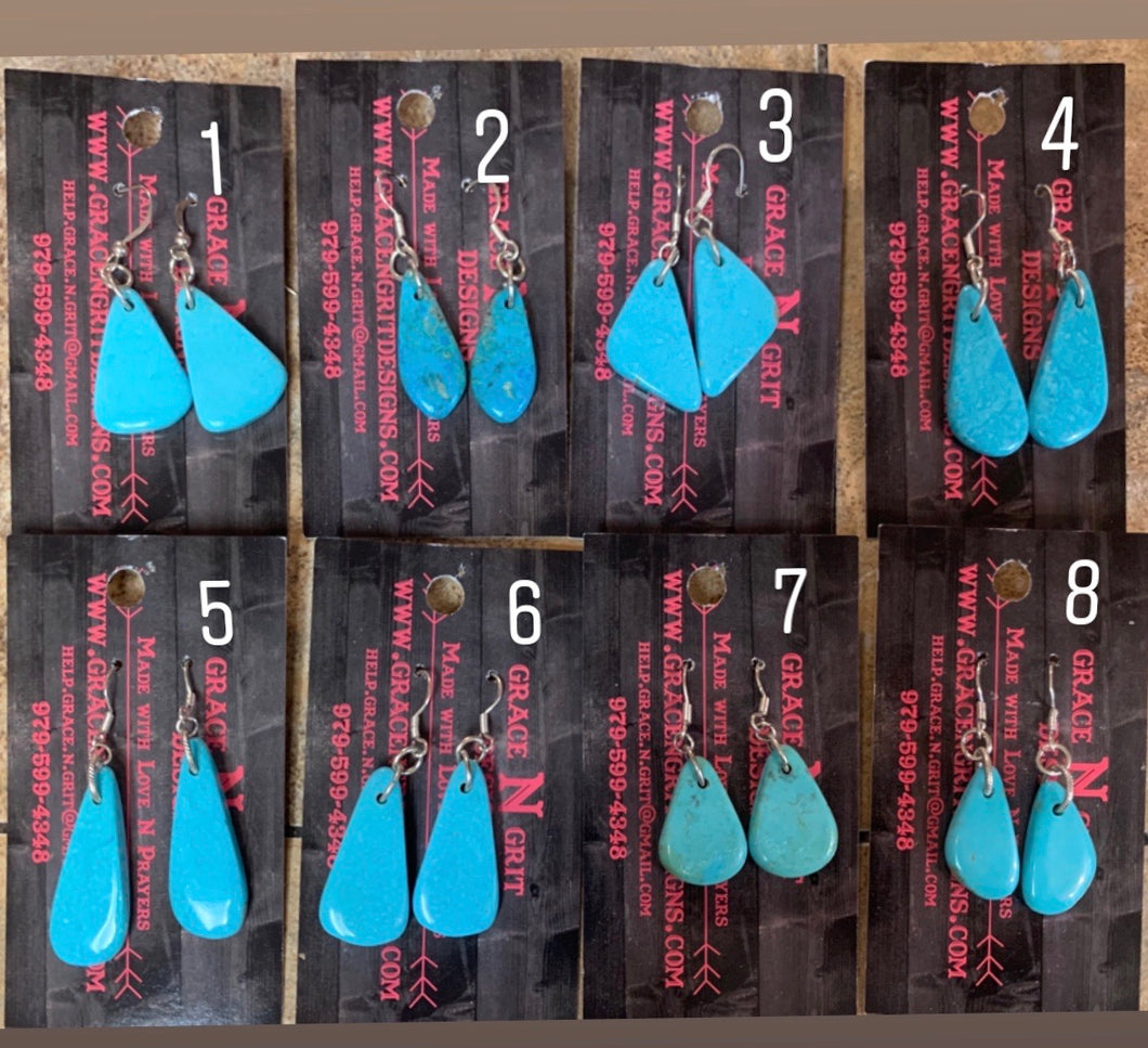 Deal of the Day Kingman Turquoise Earrings