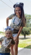 Load image into Gallery viewer, Olive Bleached Squash Blossom Tee