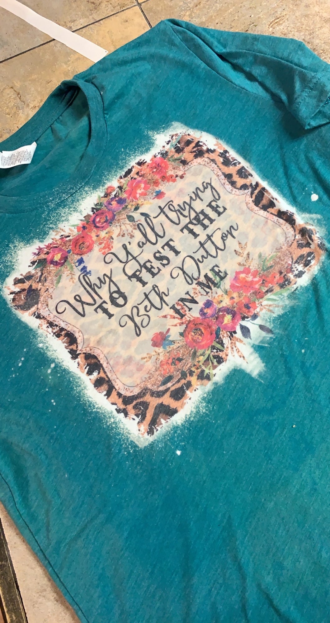 Wholesale Test the Beth Bleached Tees