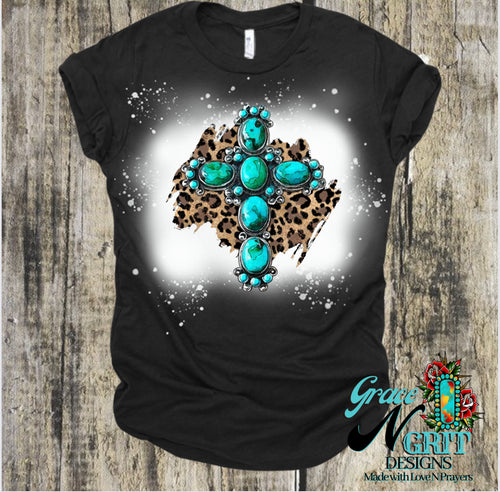 Leopard Turquoise Cross 💙✝️