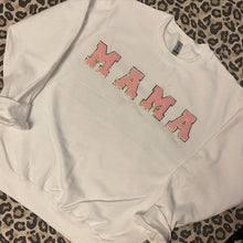 Load image into Gallery viewer, Mama Chenille Letters White Sweatshirt